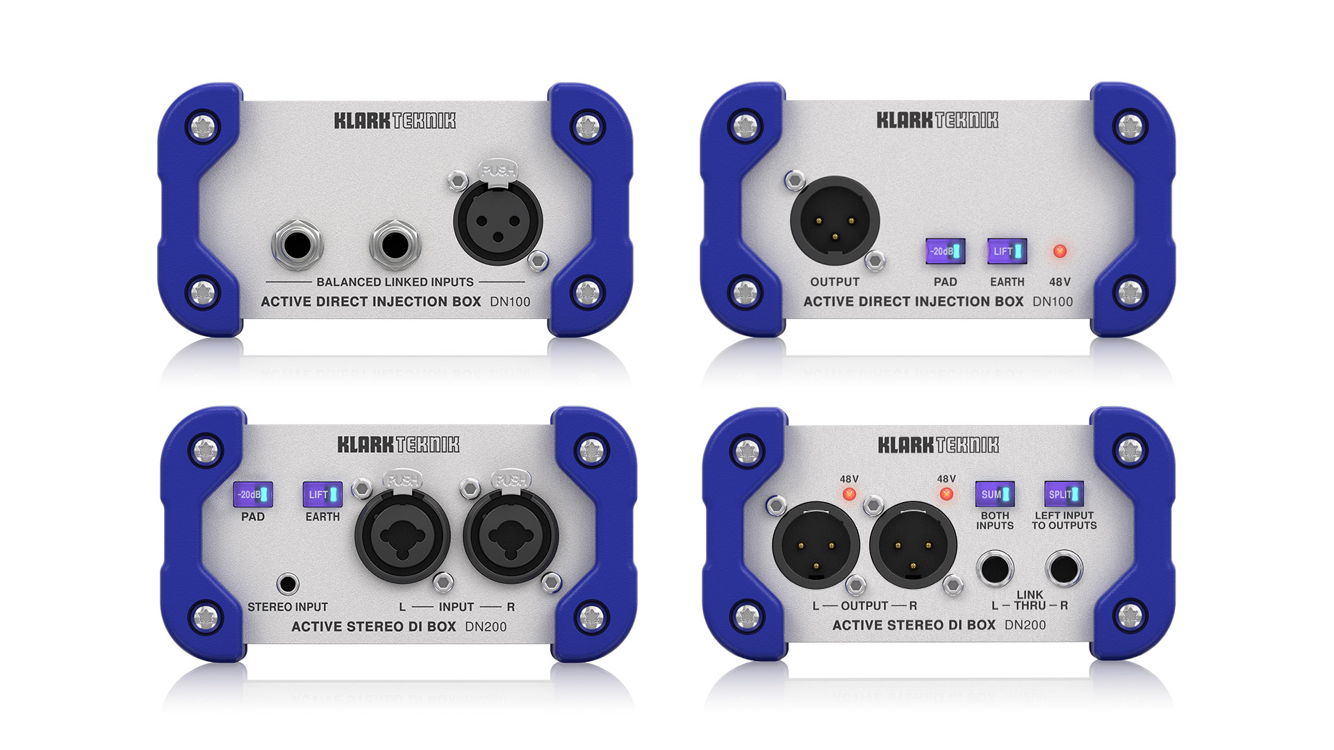 Klark Teknik DN100 V2 и DN200 V2 активные директбоксы