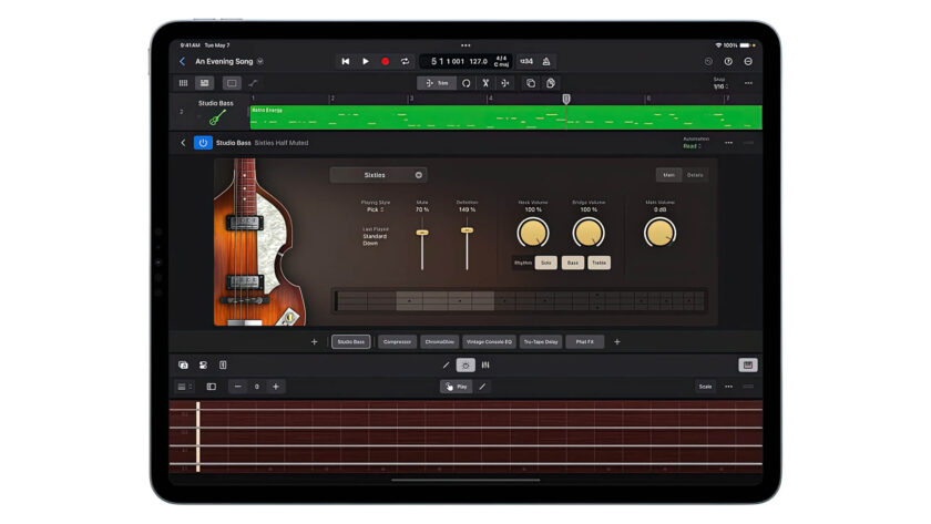 Apple Logic Pro 11 Bass-Player iPad