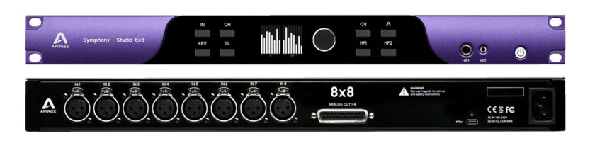 Apogee Symphony Studio 8x8 Front + Back