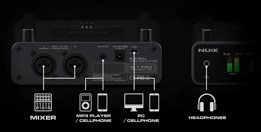 NUX B-7 PRO підключення